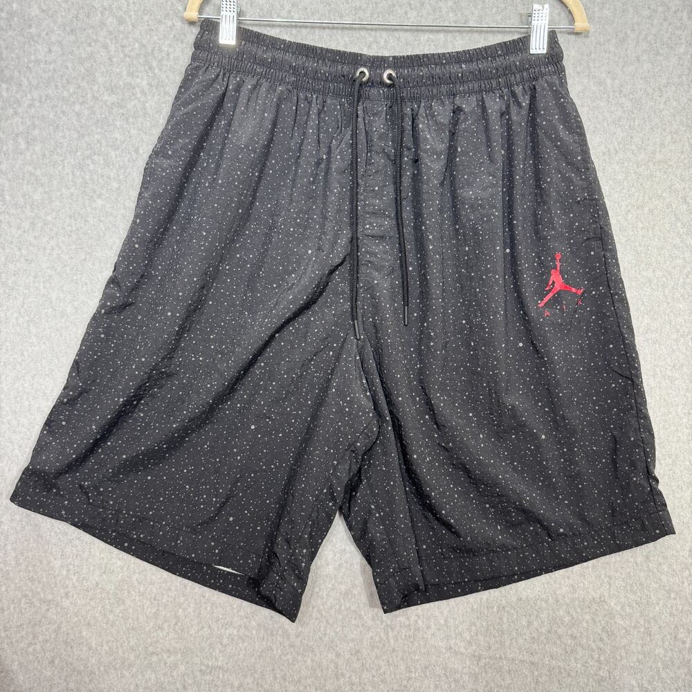 JORDAN Jumpman Cement Poolside Shorts Black Men's XXL Lined Pockets CI9133